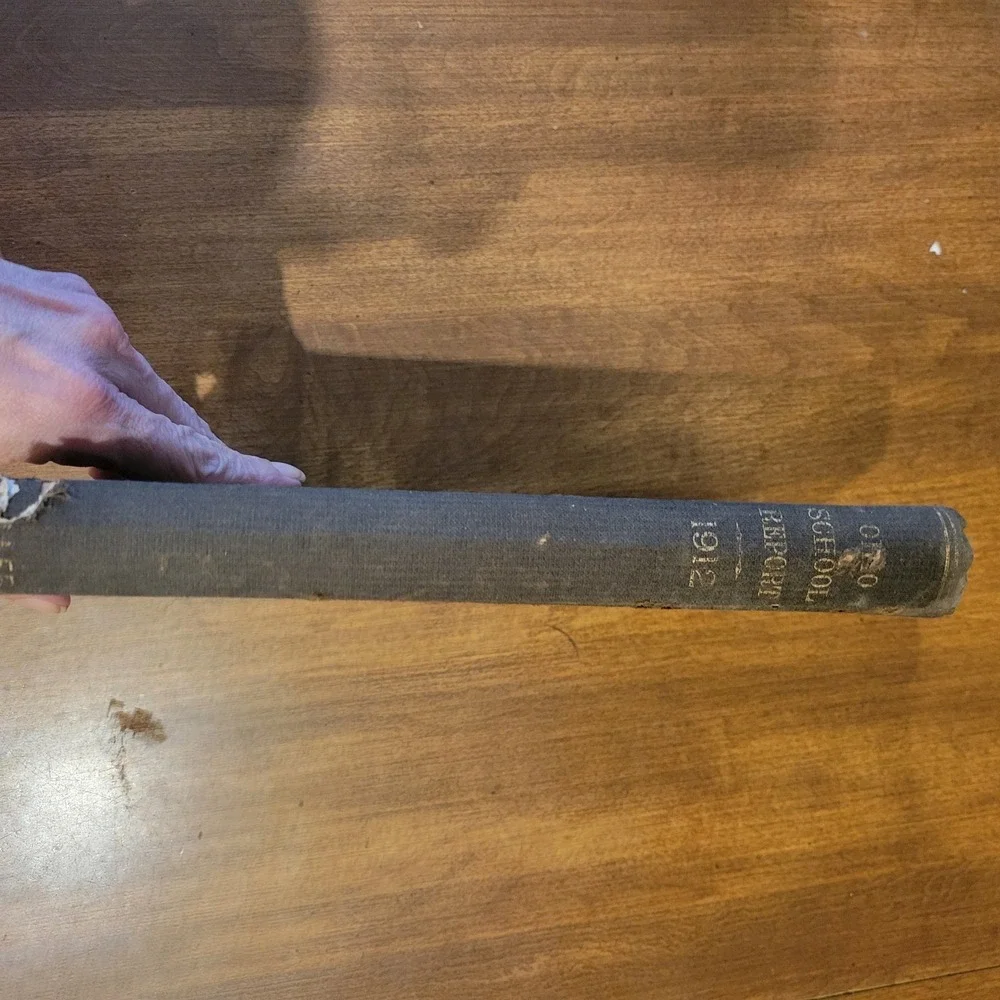 1912 Ohio School Report Common Schools State Commissioner Hardcover Antique Book